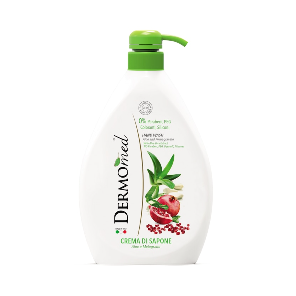 Dermomed Aloe & Pomegranate Liquid Cream Soap, 1000 ml