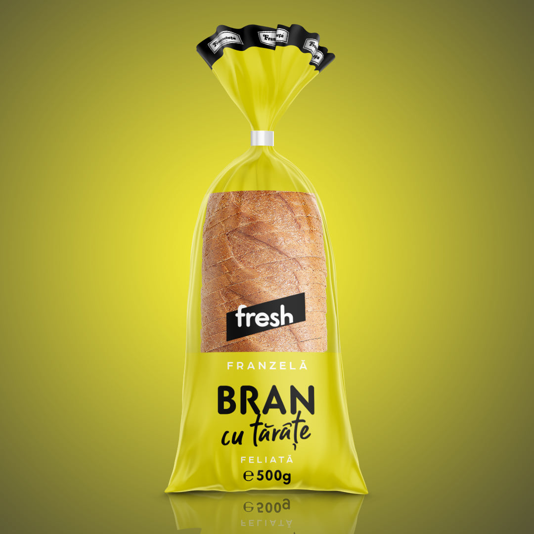 FRANZELUȚA Franzela Bran cu Tărâță c/s feliată amb. 500g